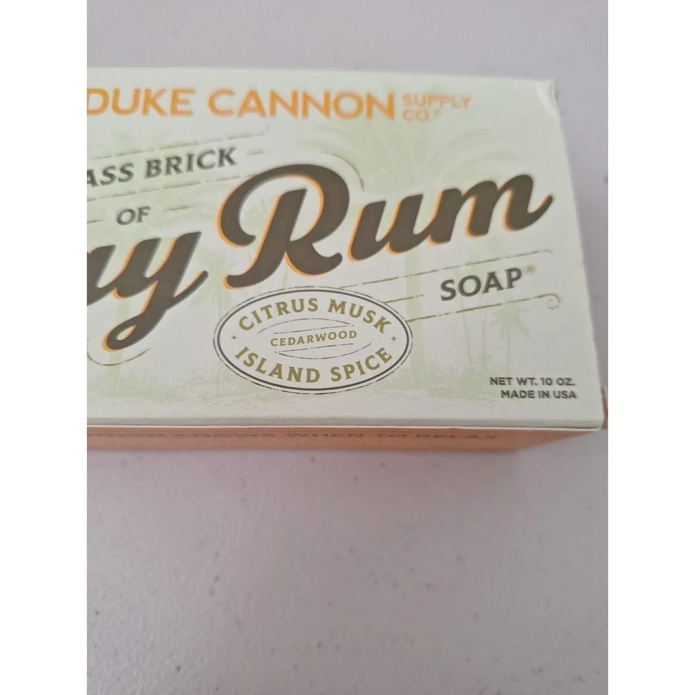 Duke Cannon Big American Bay Rum Soap XL Size 10 oz Cedarwood Citrus Musk Scent